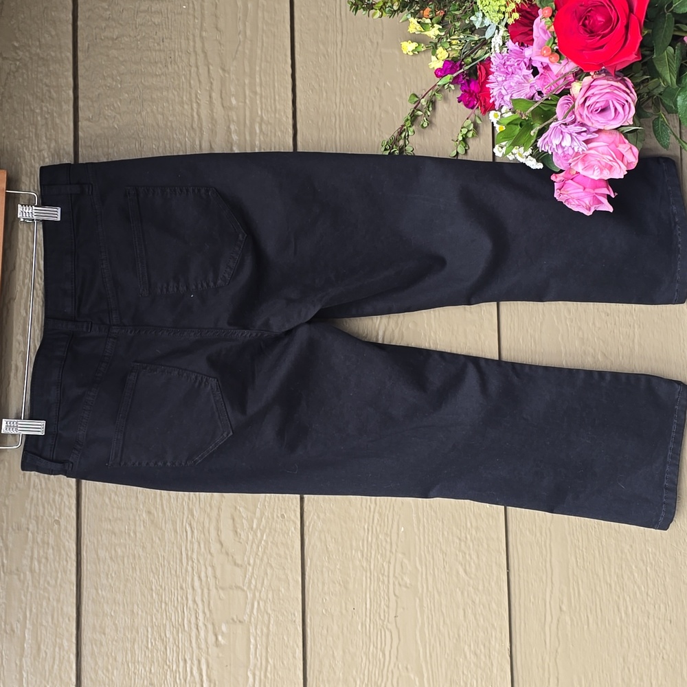 United Colors of Benetton Black Cropped Straight Leg Pants Size 8 - Picture 7 of 10